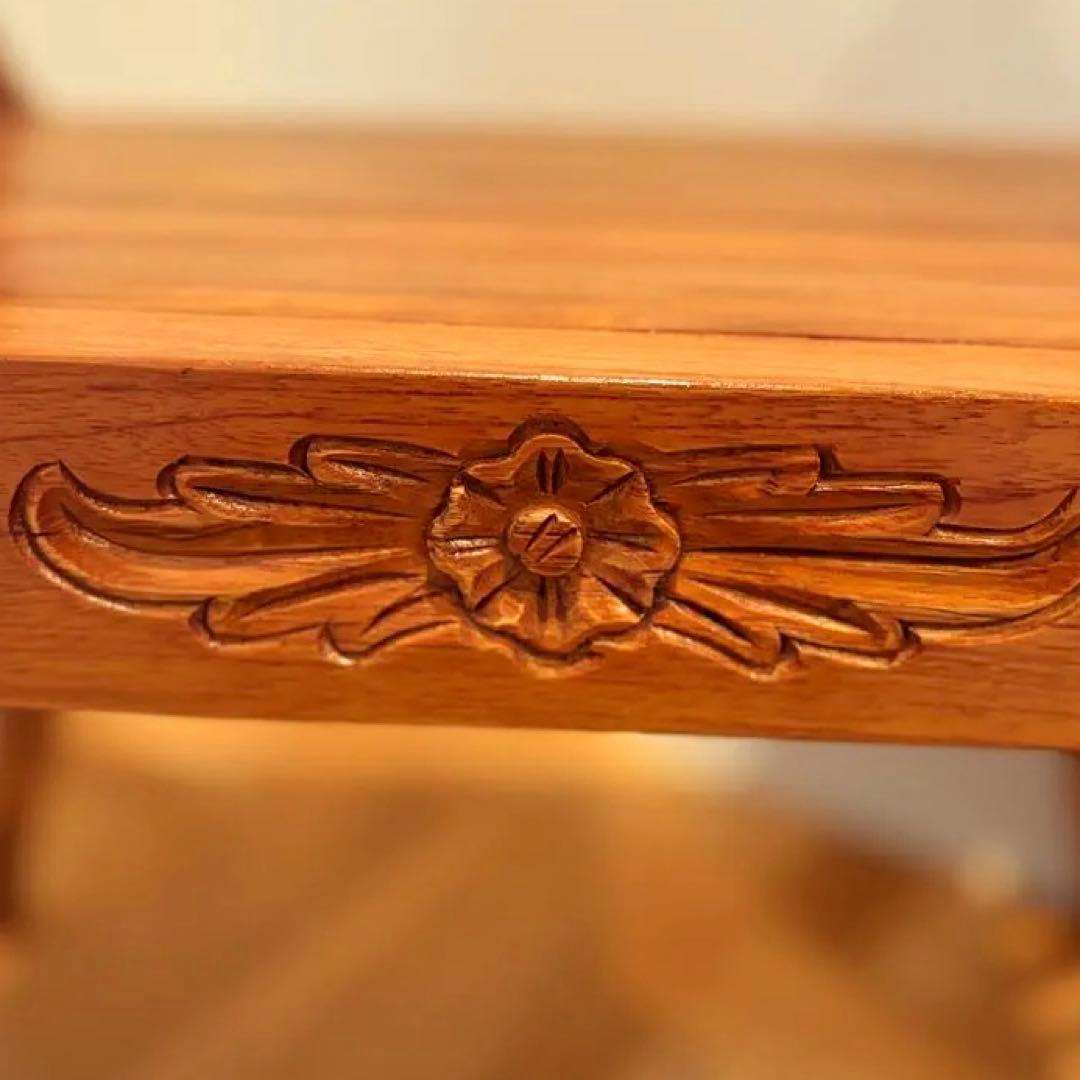 チーク無垢材 スツール カルトノチェア 花台 飾り台 価格交渉歓迎