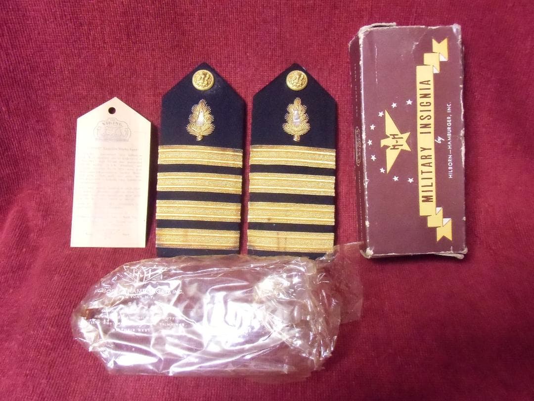 ★アメリカ軍＊海軍１９４０/５０年代＊ヒルボーンＨ社製＊大佐＊肩章（実物）