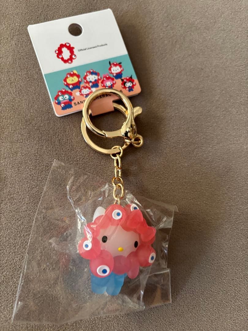 大阪関西万博 サンリオ 黒ミャクミャクなりきり立体キーホルダー 黒キティ