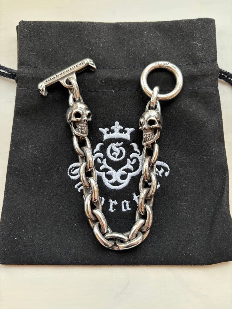 ガボール　ガボラトリー　生前2スカル　スモールオーバルリンクブレスレット
