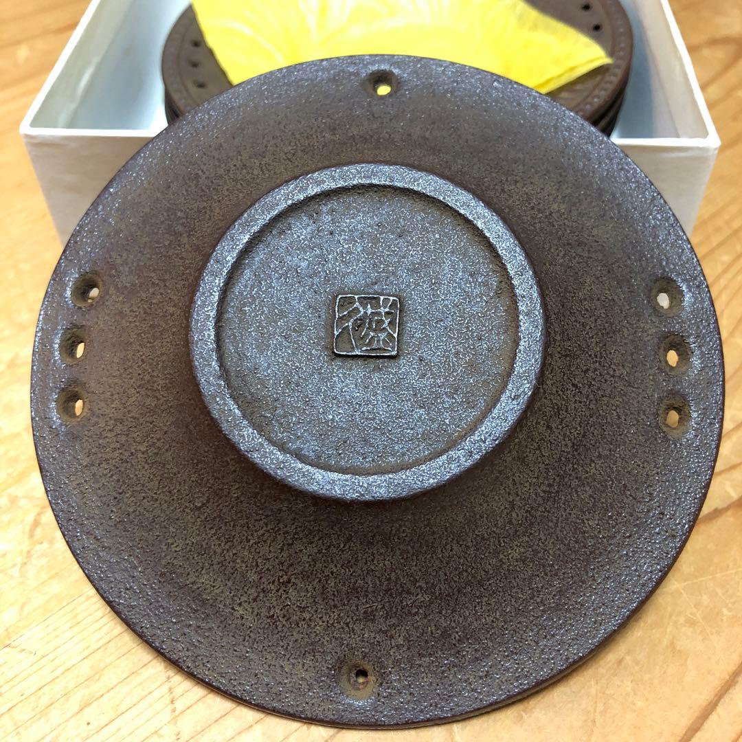 南部鉄器　鈴木盛久工房　茶托 麦　5枚セット