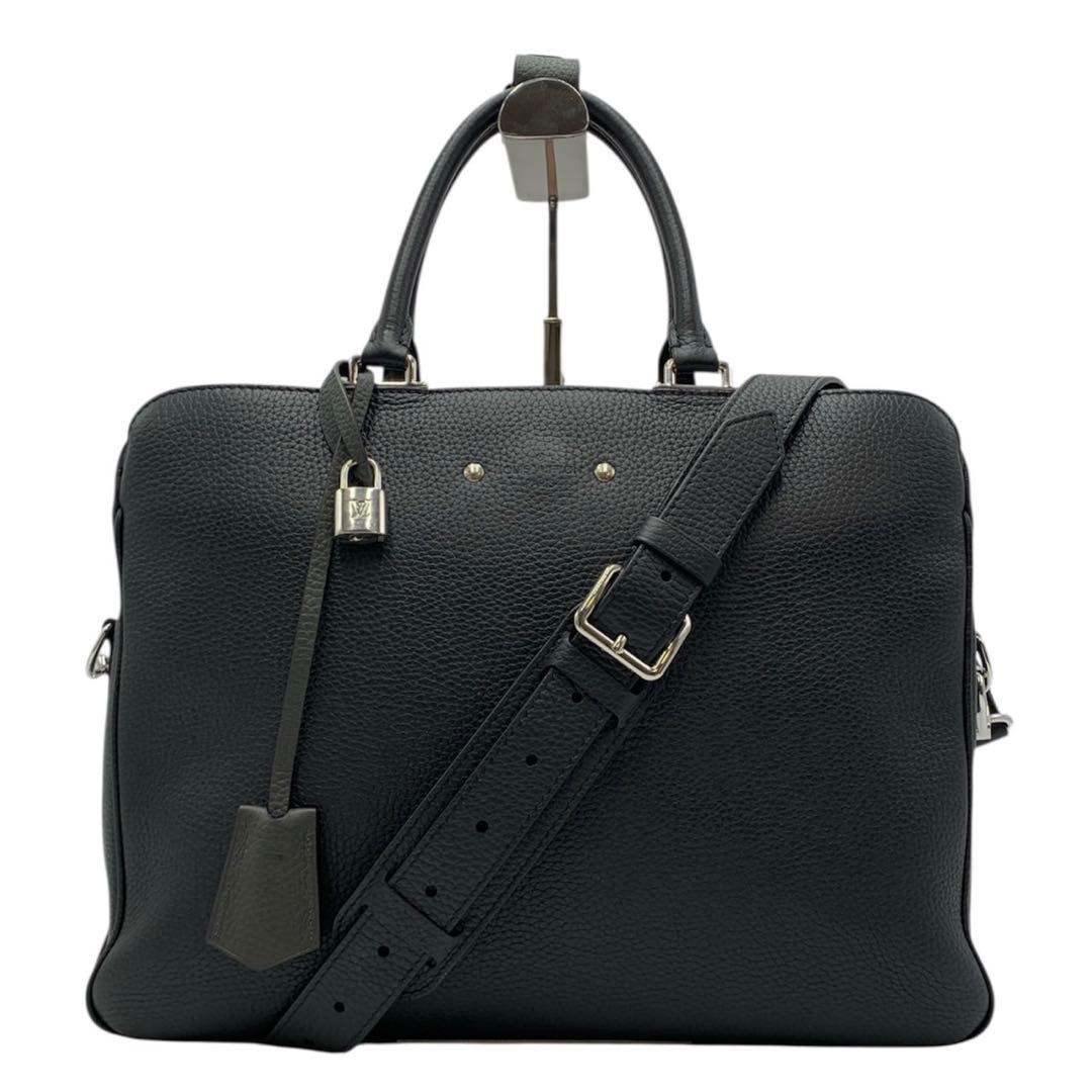 【未使用に近い】ルイヴィトン アルマンド ブリーフケースMM トリヨン ブラック