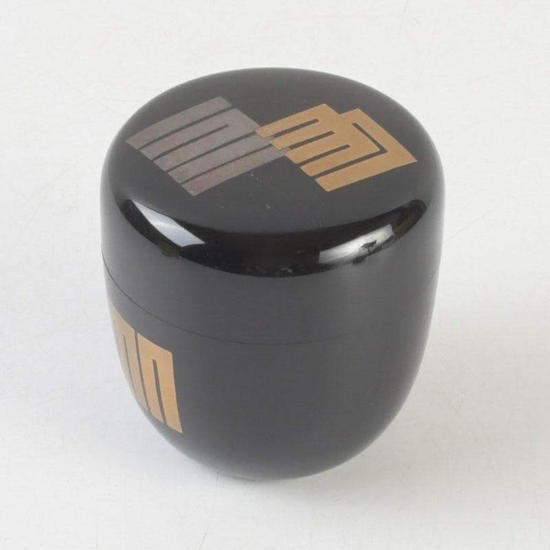 茶道具　塗師　安田春仁作　香ノ図蒔絵　中棗　共箱　V　9577