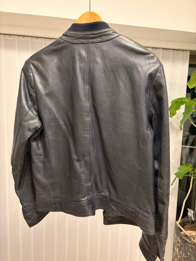 H*T様 EMMETI レザーシングルライダースジャケット 48