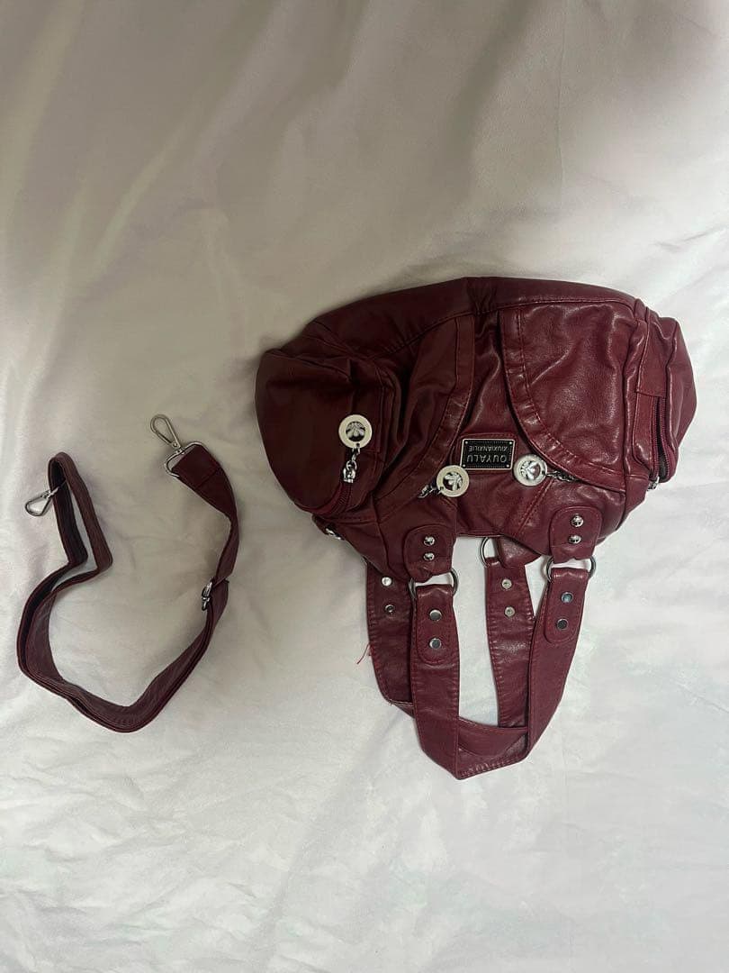 バッグ Y2K leather vintage shoulder bag 00s