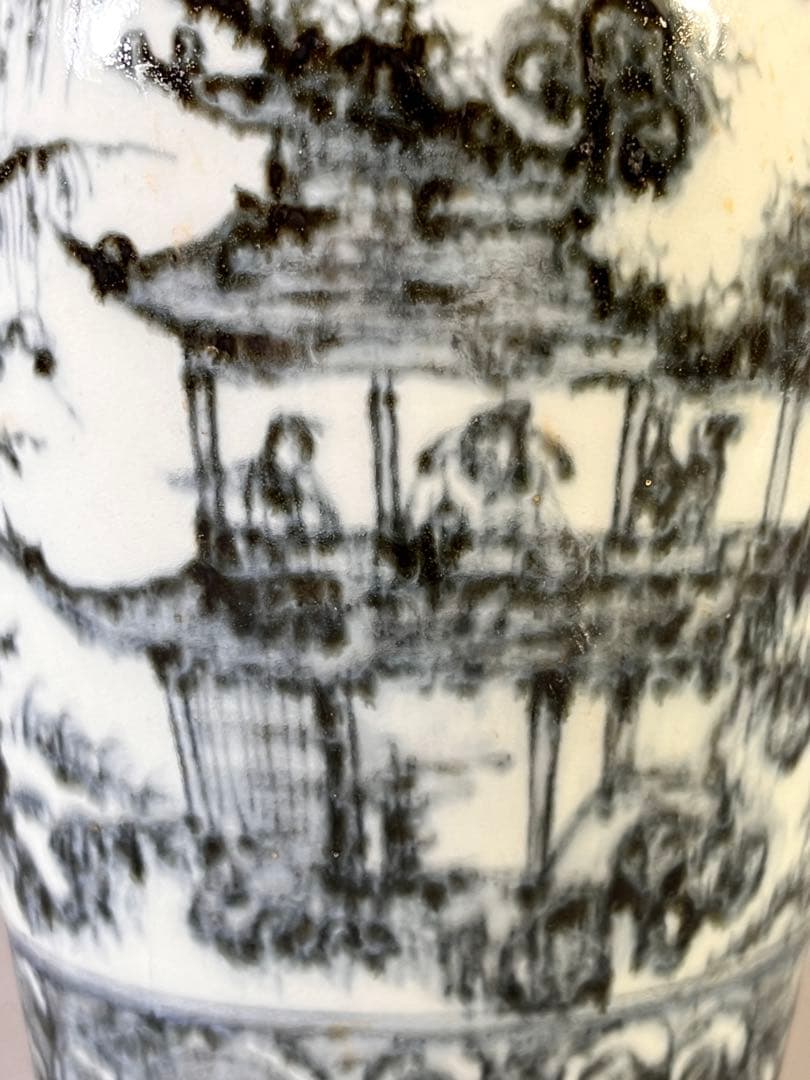 DT646 中国 染付 梅瓶 29cm