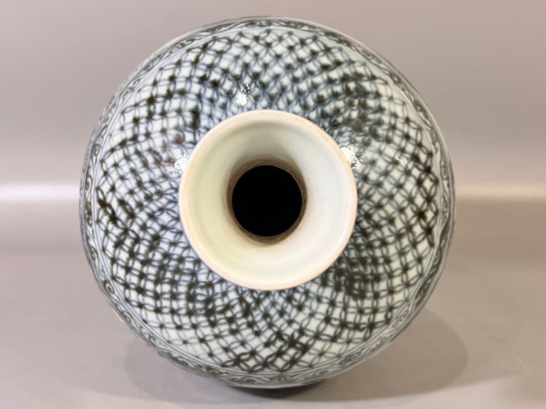 DT646 中国 染付 梅瓶 29cm