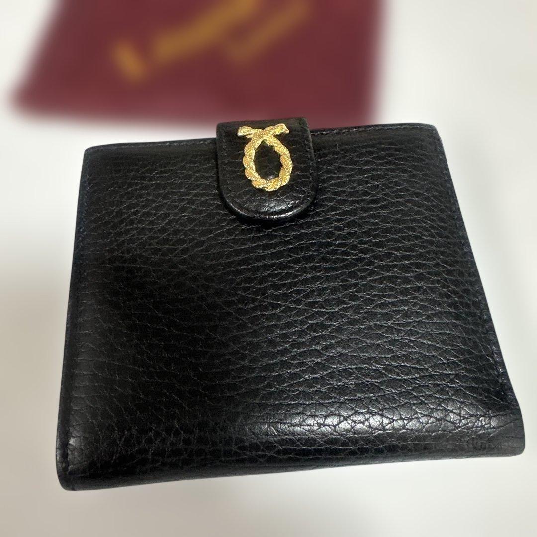 LAUNER LONDON ロウナーロンドン ブラック ロープロゴ 二つ折り財布