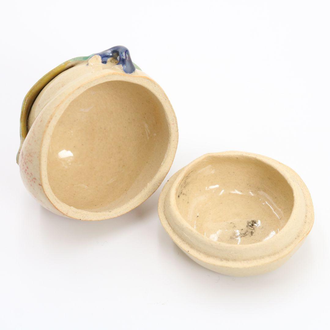 祥山造 仁清猿香合 平安 共箱 茶道具　AT121　1F28