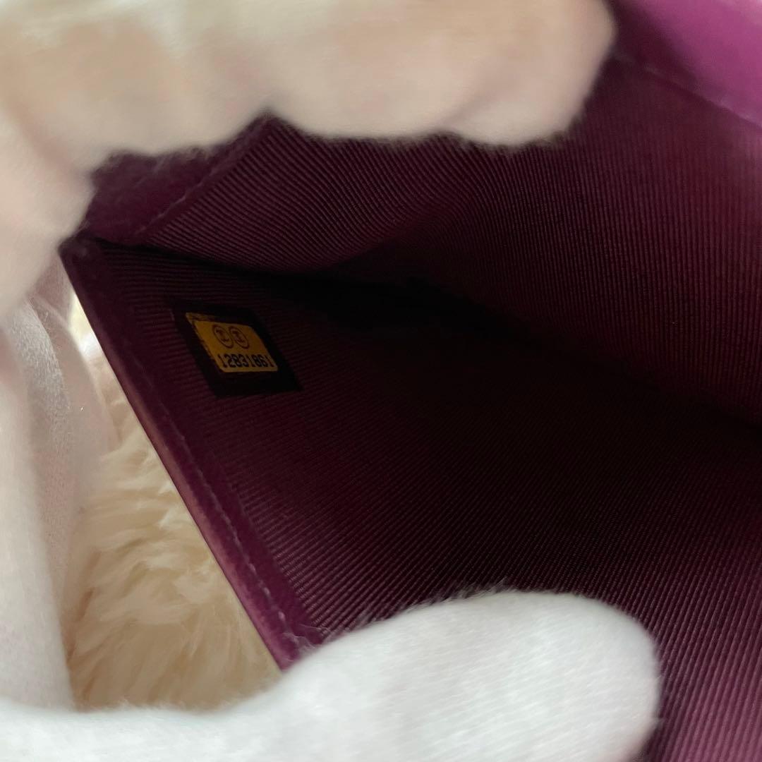 シャネル CHANEL 財布 二つ折り パープル マトラッセ 2.55 正規品