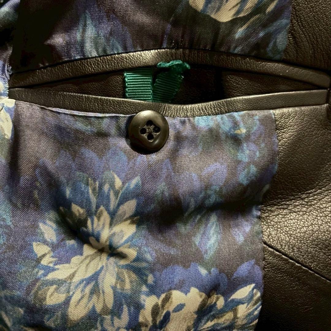 PS Paul Smith ブラックレザーシングルライダースジャケット