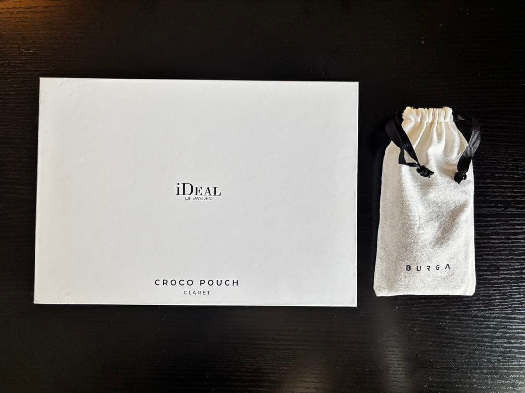 SET⭐︎ バーガンディ クラッチバッグ & iPhone15Pro ケース