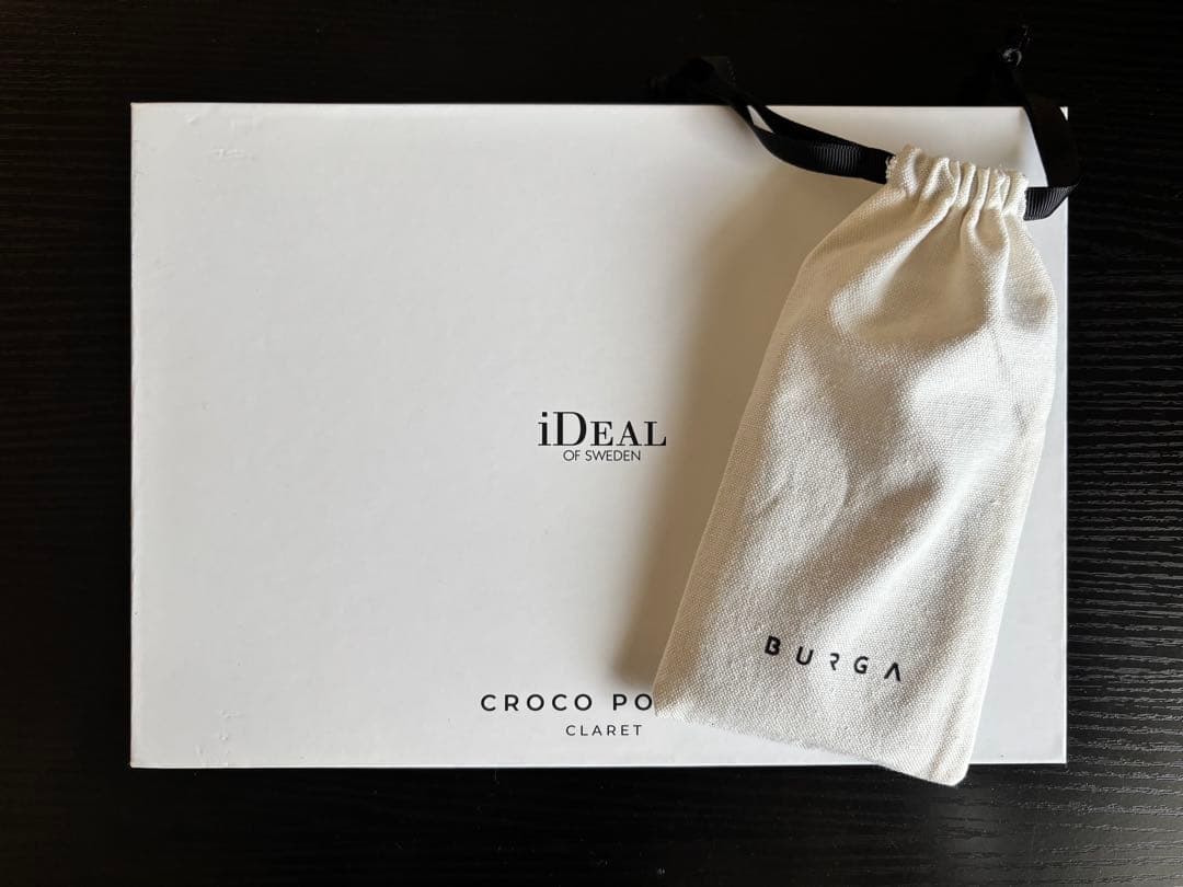 SET⭐︎ バーガンディ クラッチバッグ & iPhone15Pro ケース