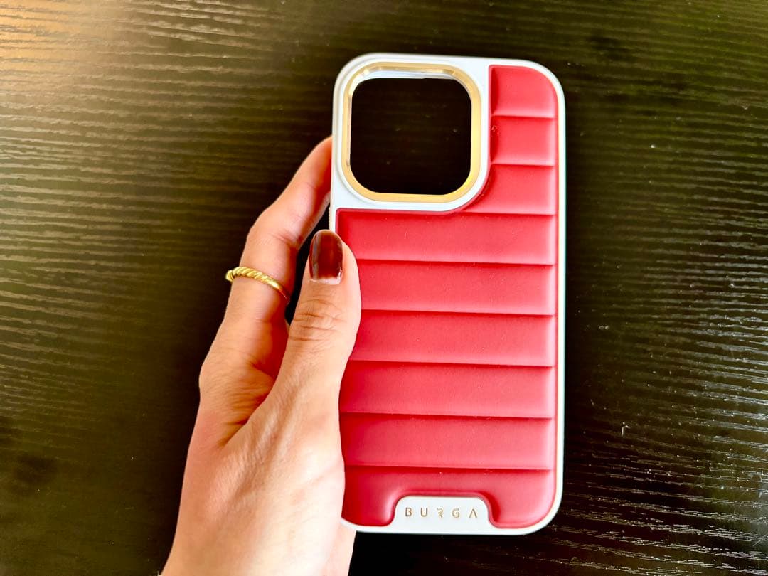 SET⭐︎ バーガンディ クラッチバッグ & iPhone15Pro ケース