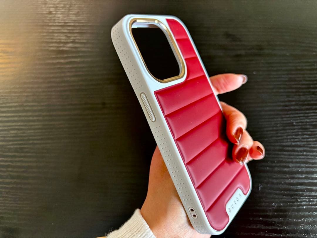 SET⭐︎ バーガンディ クラッチバッグ & iPhone15Pro ケース