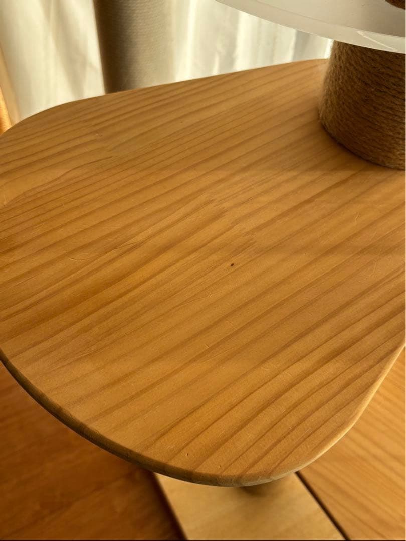 SUMIKA 突っ張り型木製キャットタワー　ハイエンド（天然麻　ベージュ）