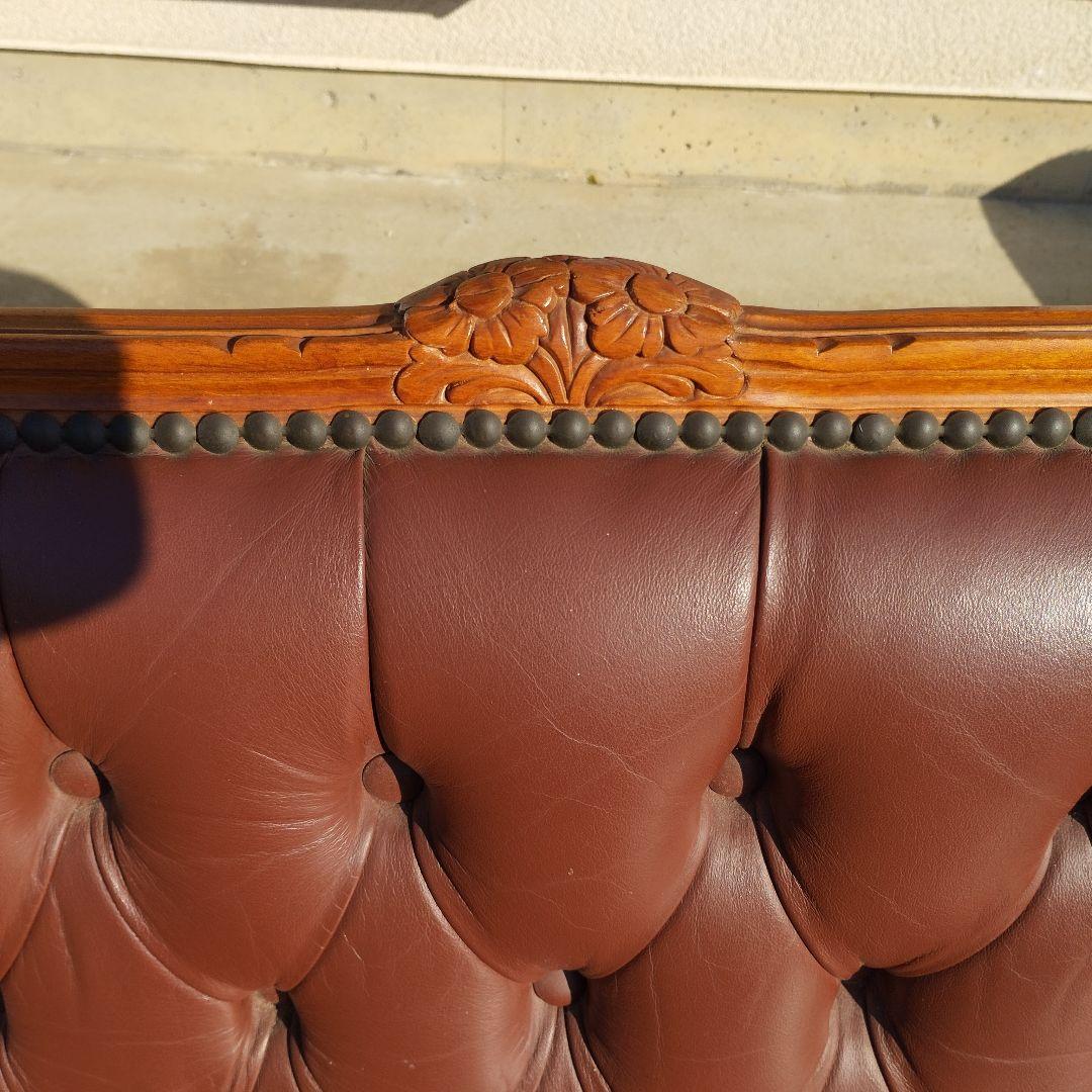 ロココ調　猫脚　二人掛けソファ