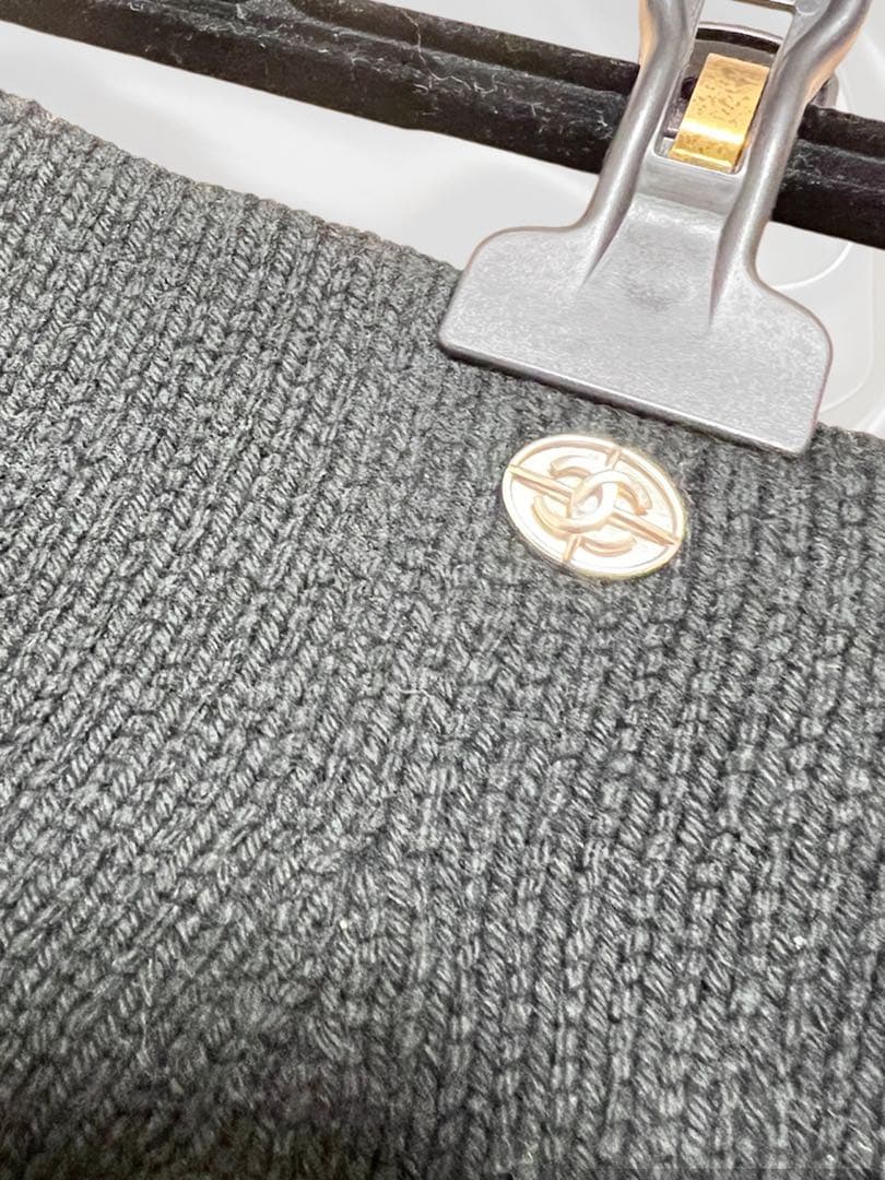 【匿名配送 美品】CHANEL シャネル サイドダブルジップニットスカート XS