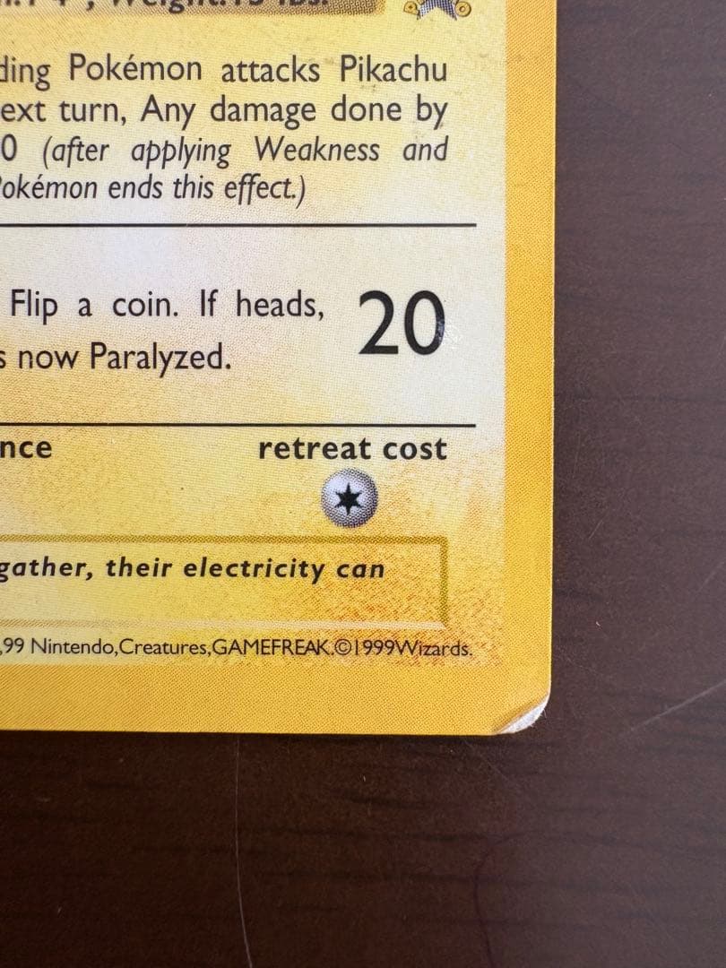 英語版　旧裏　Pikachu ピカチュウ　ポケモンカード