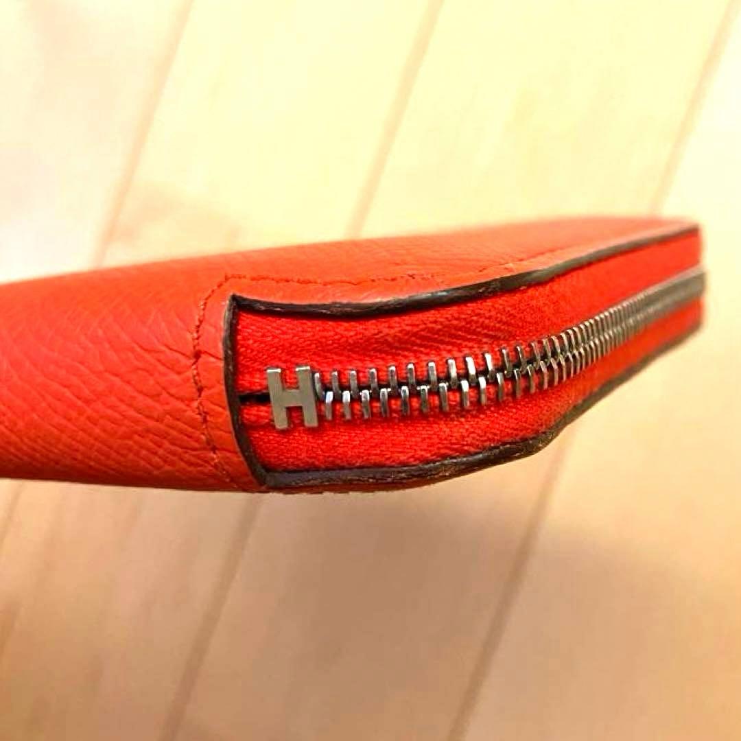 希少 エルメス アザップシルクイン コンパクトラウンドジップ ローブデュソワール