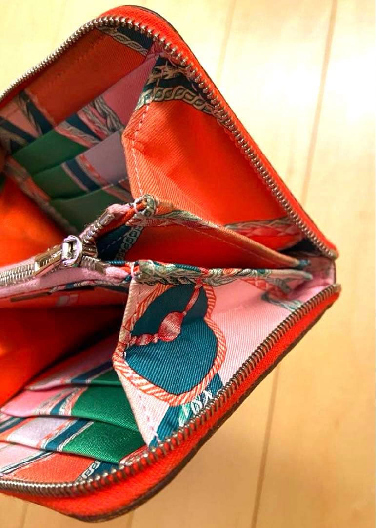 希少 エルメス アザップシルクイン コンパクトラウンドジップ ローブデュソワール