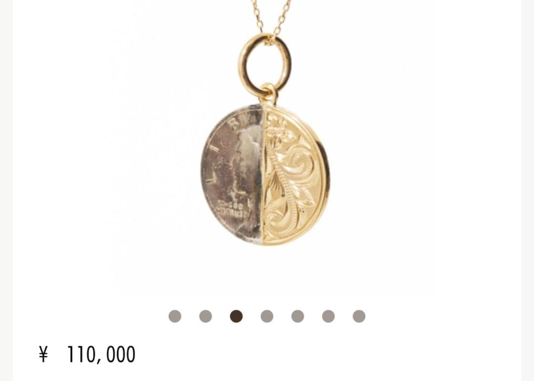 セブン送料無料Maxiマーキュリーダイムハーフカットペンダント/k14YG