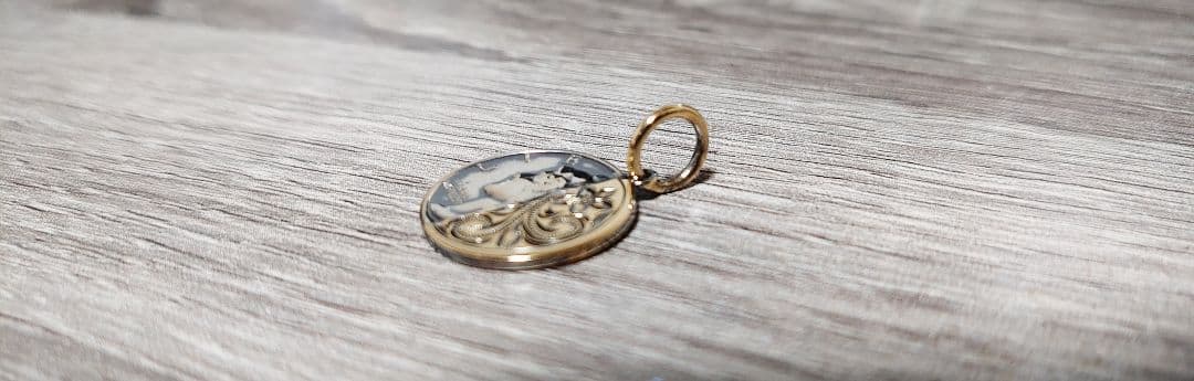 セブン送料無料Maxiマーキュリーダイムハーフカットペンダント/k14YG