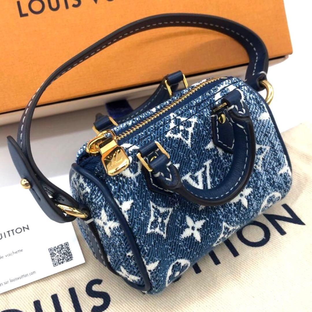 未使用✨ルイヴィトン デニム　マイクロチャーム マイクロバッグ ブルー系