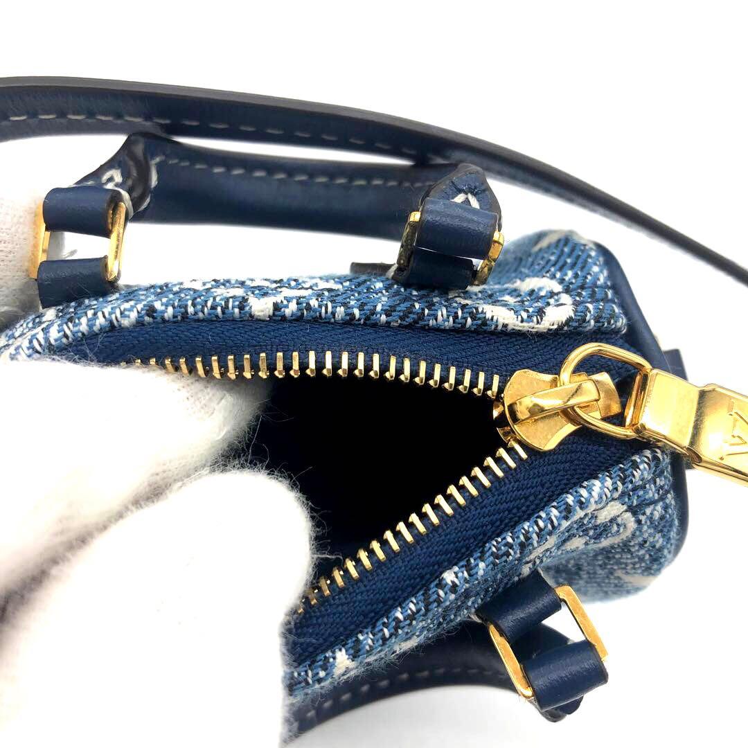 未使用✨ルイヴィトン デニム　マイクロチャーム マイクロバッグ ブルー系