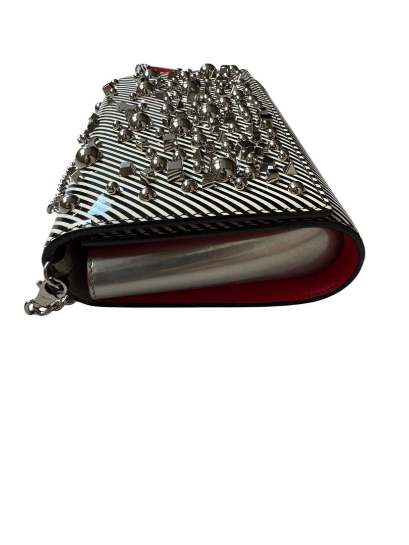 クリスチャン　ルブタン ストライプデザイン パーティーバッグ