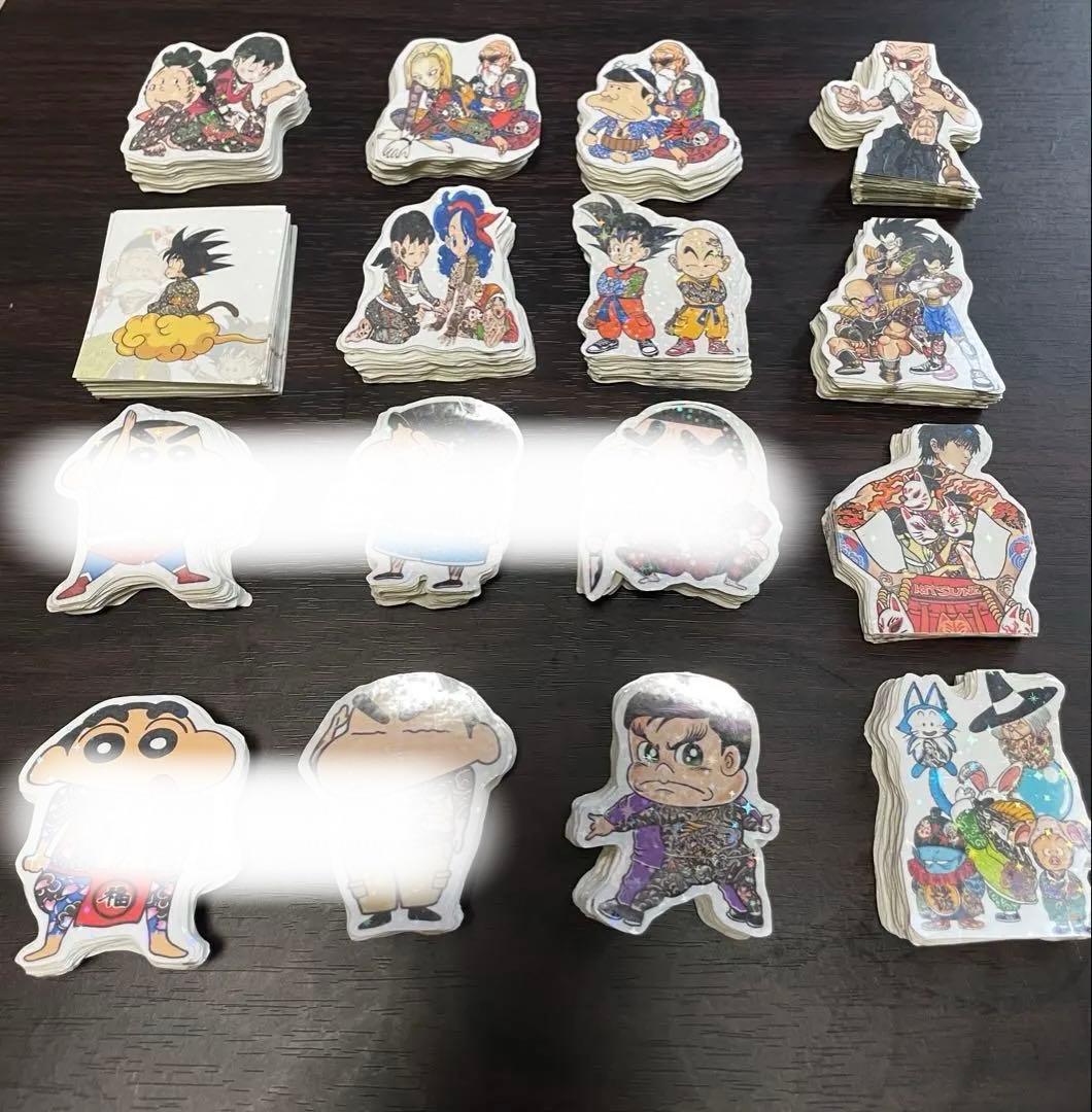 キラキラステッカー ドラゴンボール サザエさん 彫り師 ステッカー シール