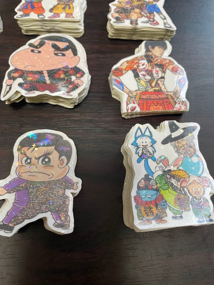 キラキラステッカー ドラゴンボール サザエさん 彫り師 ステッカー シール