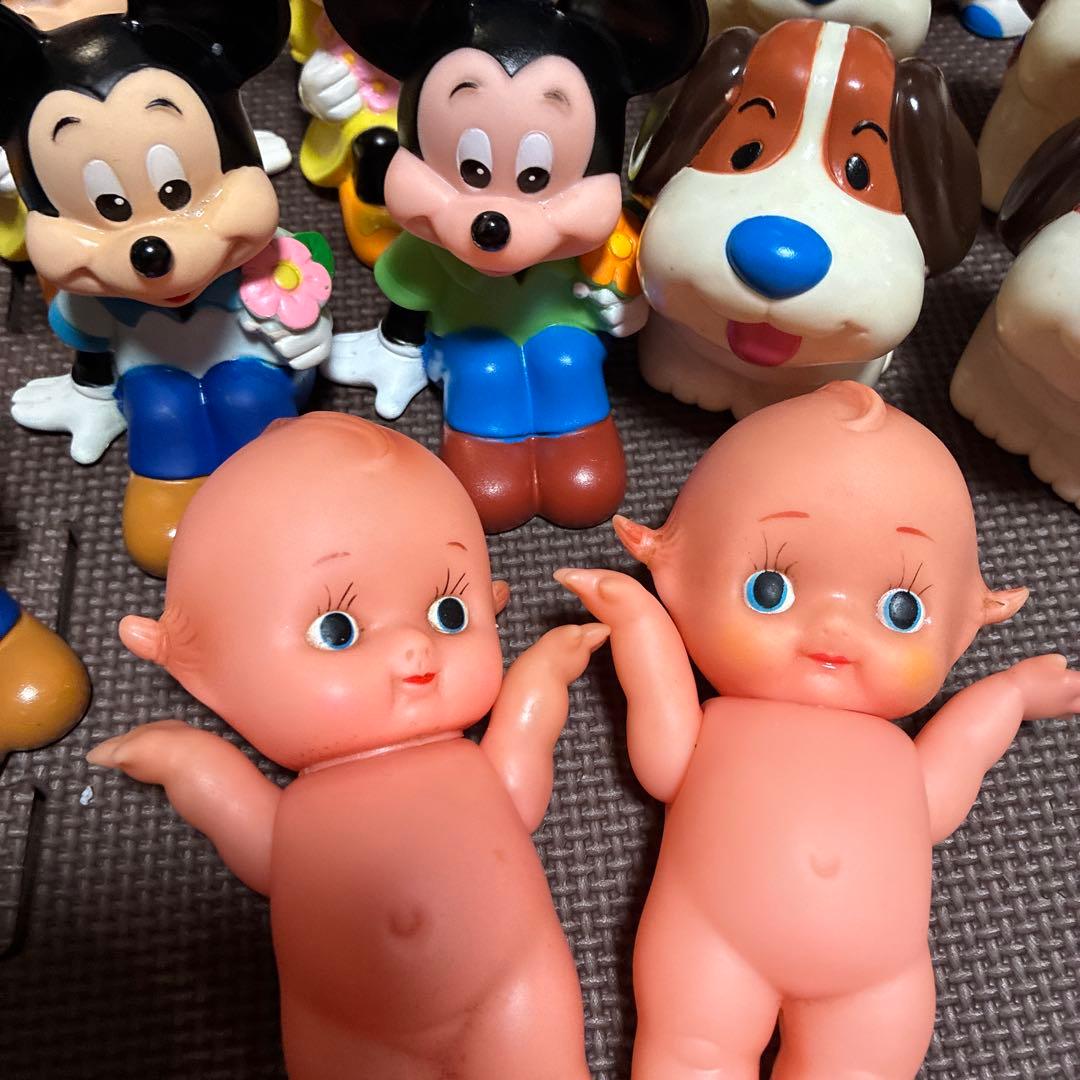 超希少ディズニーレトロ　ソフビ貯金箱ミッキーマウスキューピー山一三菱ワリコー三洋