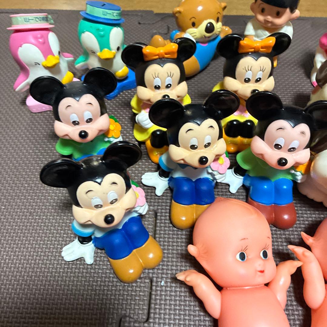 超希少ディズニーレトロ　ソフビ貯金箱ミッキーマウスキューピー山一三菱ワリコー三洋