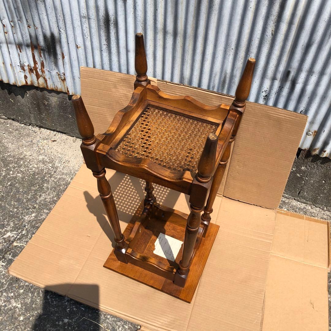 オールドカリモク アンティーク コロニアル 電話台 カリモクサイドテーブル美品