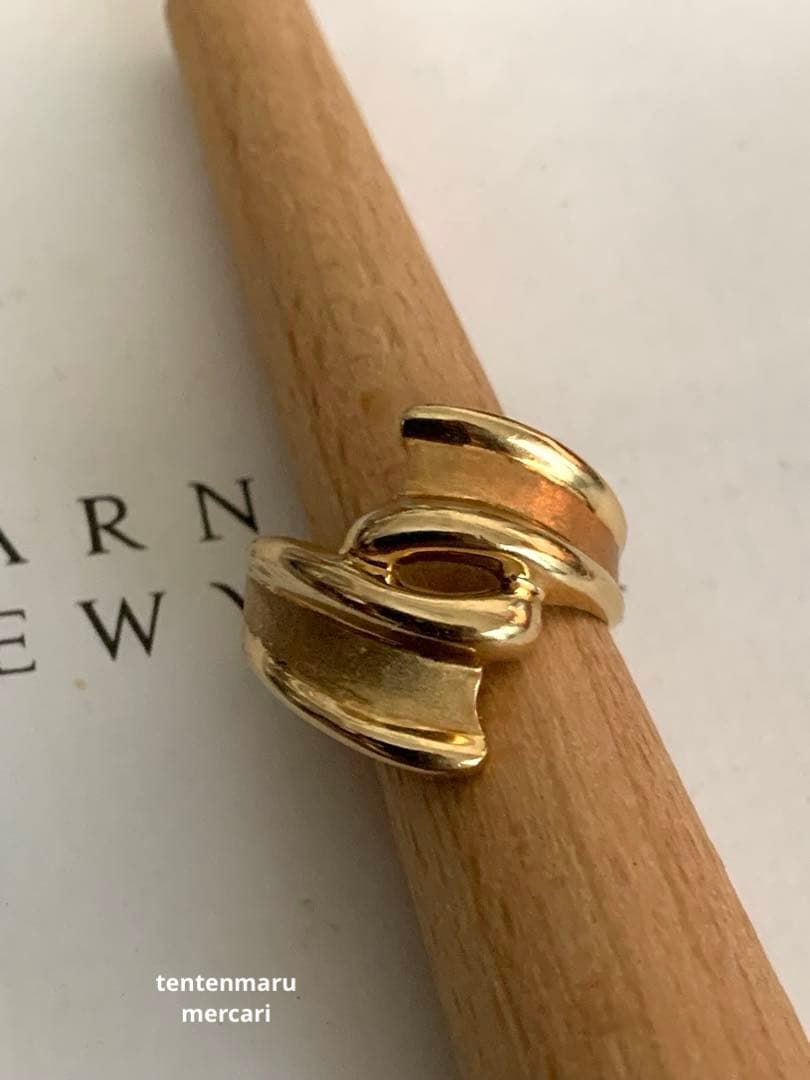 直*子様 ジュエリーマキ ☆ K18 ワイドツイストリング ☆ 幅広地金リング