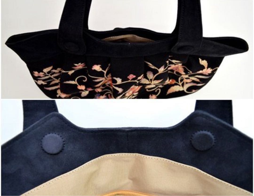 ゆ*け様 美品 OKAJIMA 岡重 ハンドバッグ 和装バッグ 絹100％ トー