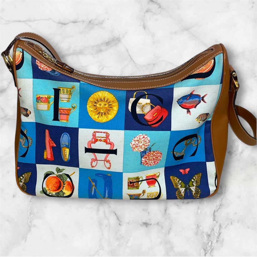 【激レア】GUCCIオールドグッチ シモ ショルダーバッグ バンブー レザー