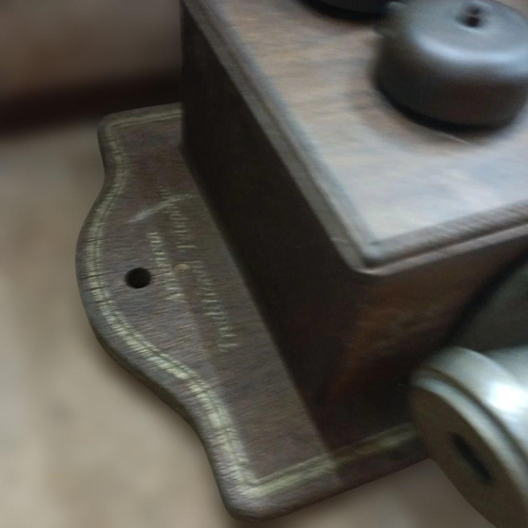 4214）アンティーク風電話機　アメリカ製デルビル風電話機