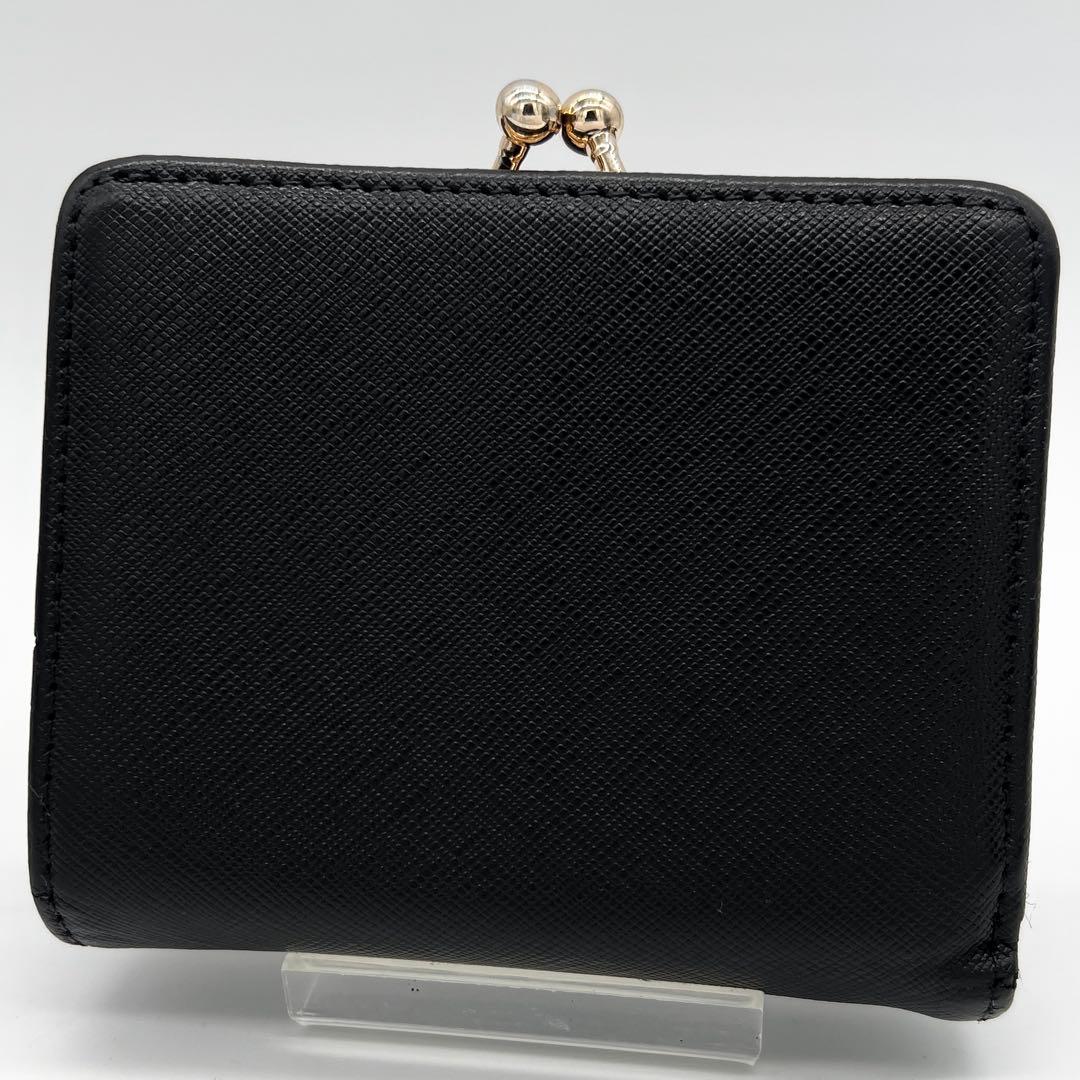 【人気✨】 ヴィヴィアン 二つ折り財布 がま口 オーブ ブラック 黒
