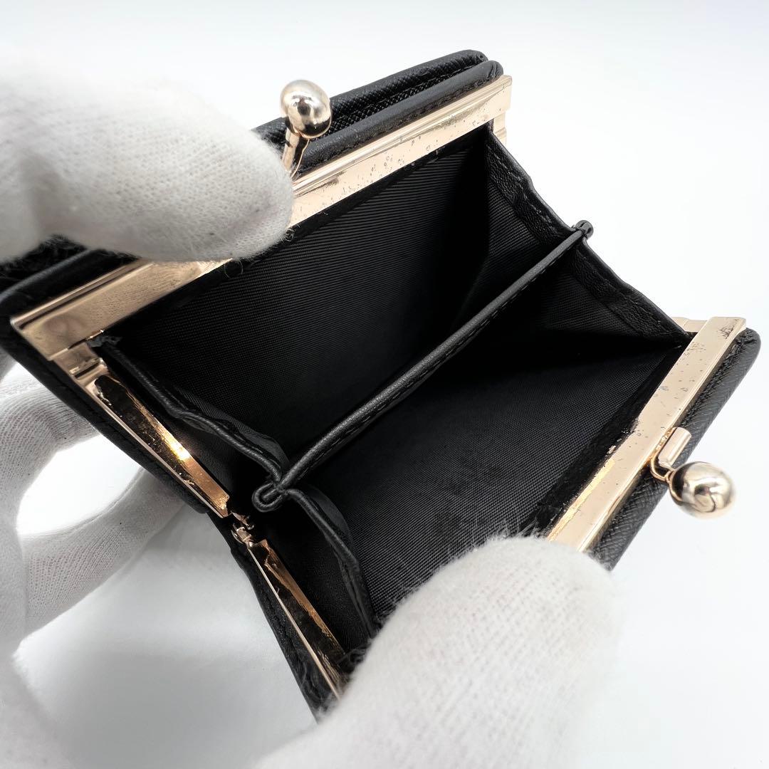 【人気✨】 ヴィヴィアン 二つ折り財布 がま口 オーブ ブラック 黒