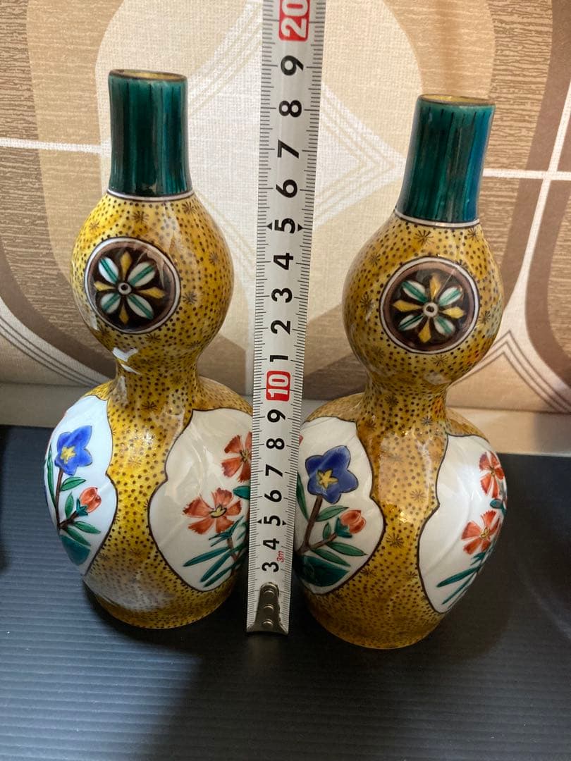 九谷焼 為吉 一輪生 徳利