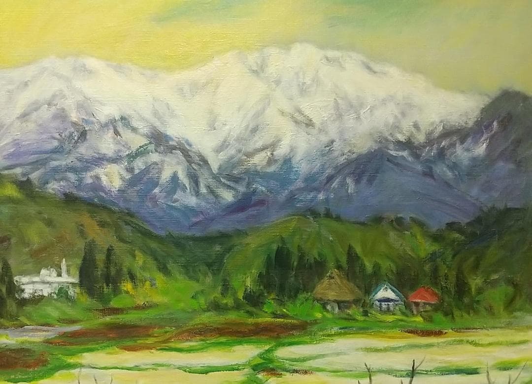 「蔵王山麓」F10 油絵 絵画