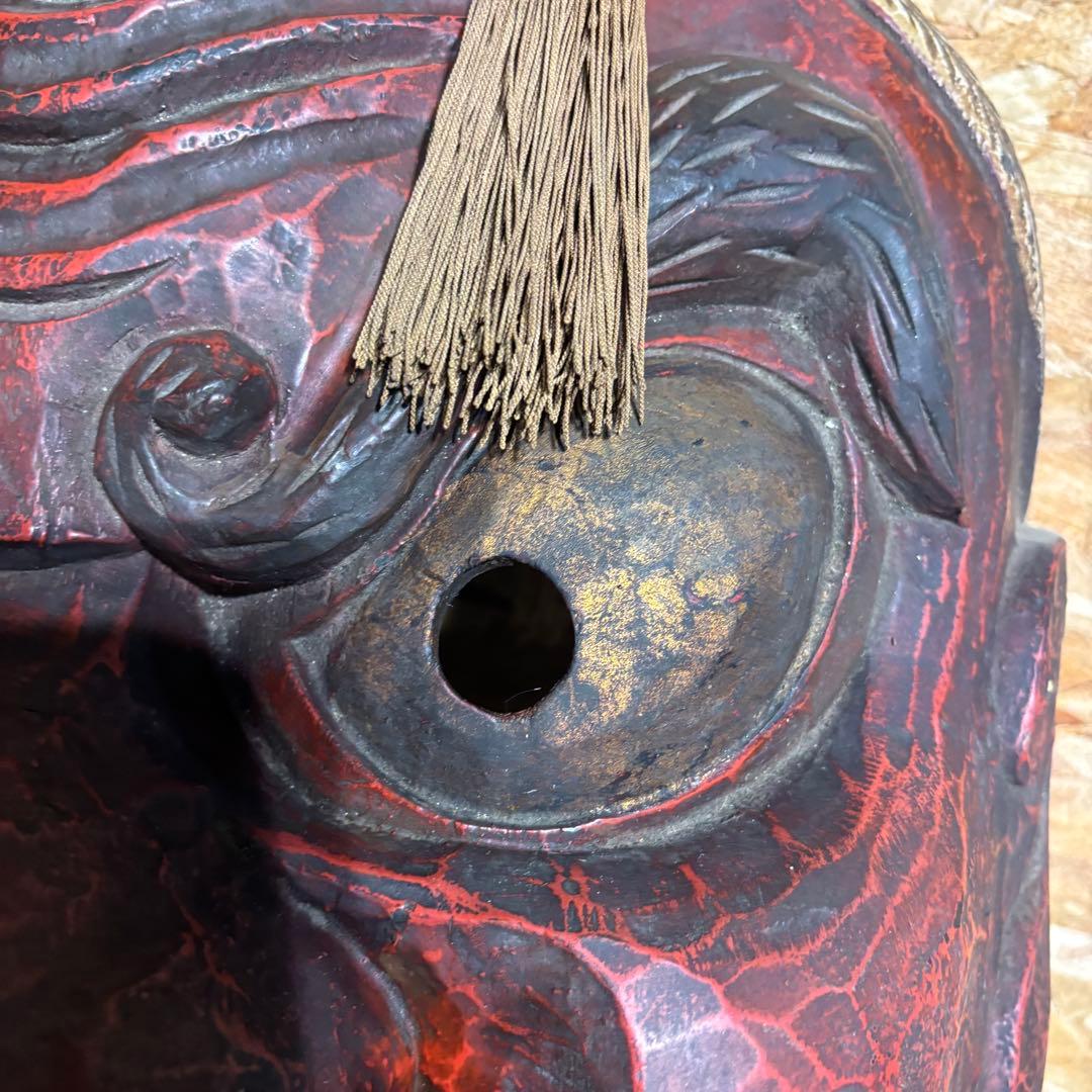 特大　お面　天狗　鬼面　壁掛け　置物