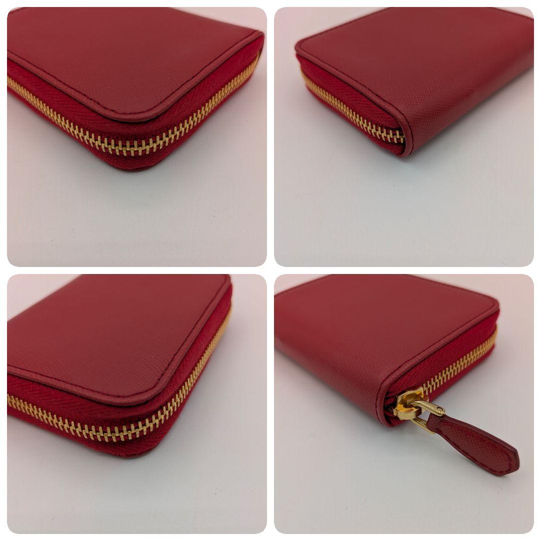 美品 PRADA プラダ レッド red ケース サフィアーノレザー 箱