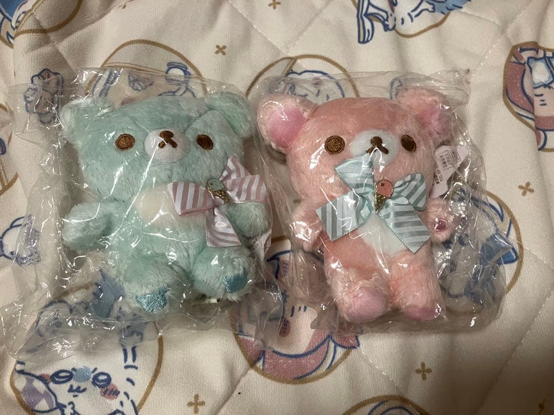 コリラックマ　チャイロイコグマ　ハッピーアイスクリーム　ぶらさげぬいぐるみ