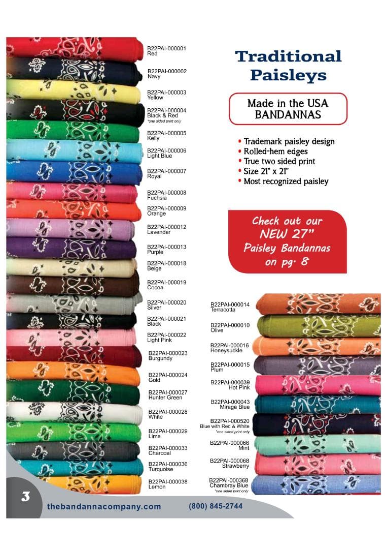 HAV-A-HANK ペイズリーバンダナ 50枚セット