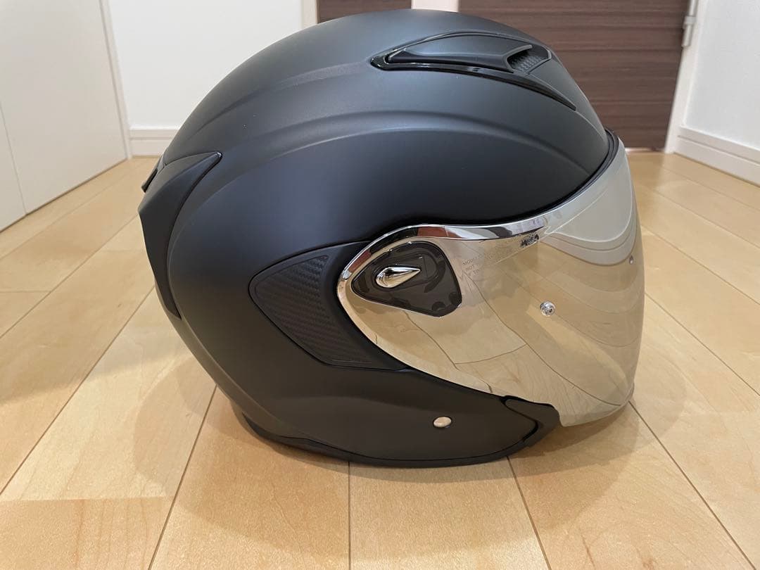 Kabuto ジェットヘルメット エクシード　マットブラック ミラーシールド付き