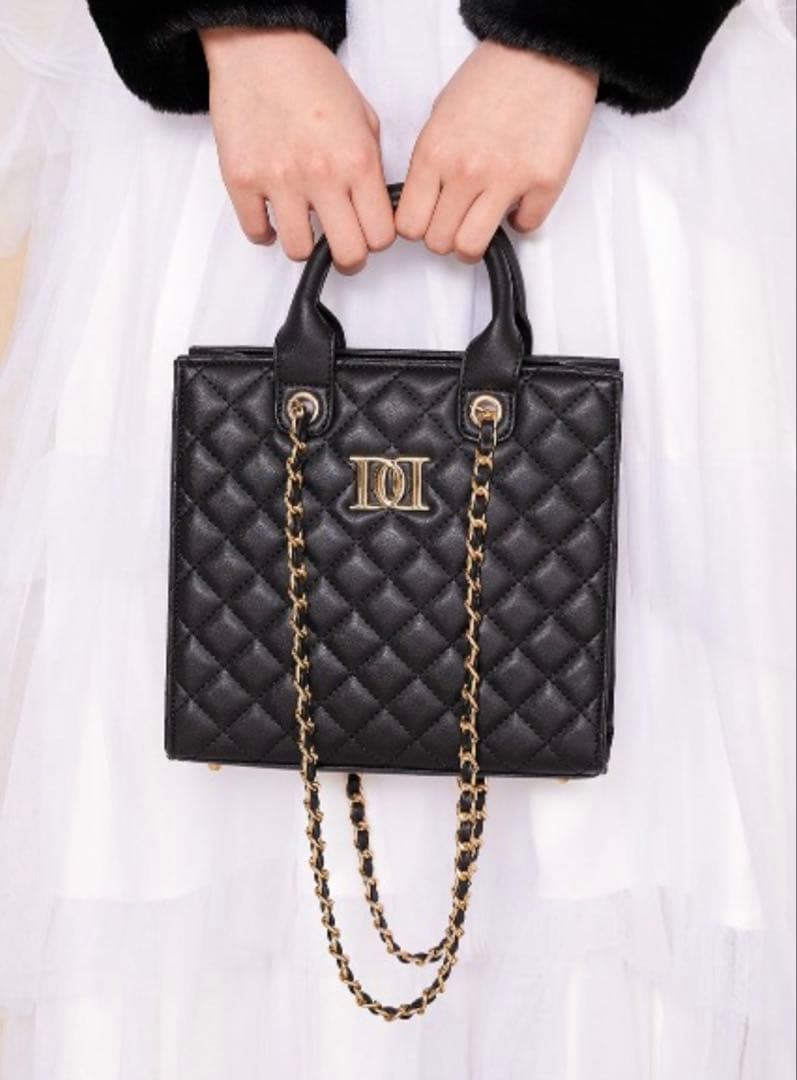 【美品】 Darich キルティング チェーン バック 黒 人気 完売