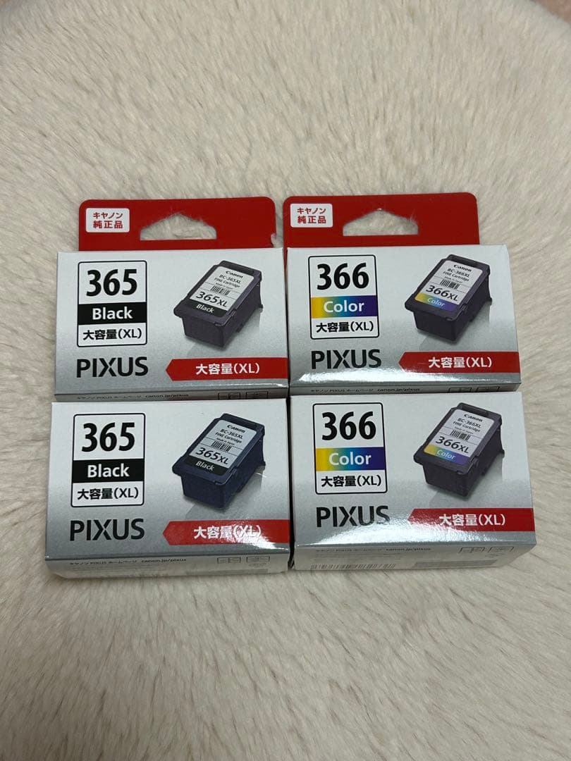 Canon インク BC-365XL BC-366XL 大容量 純正 4個
